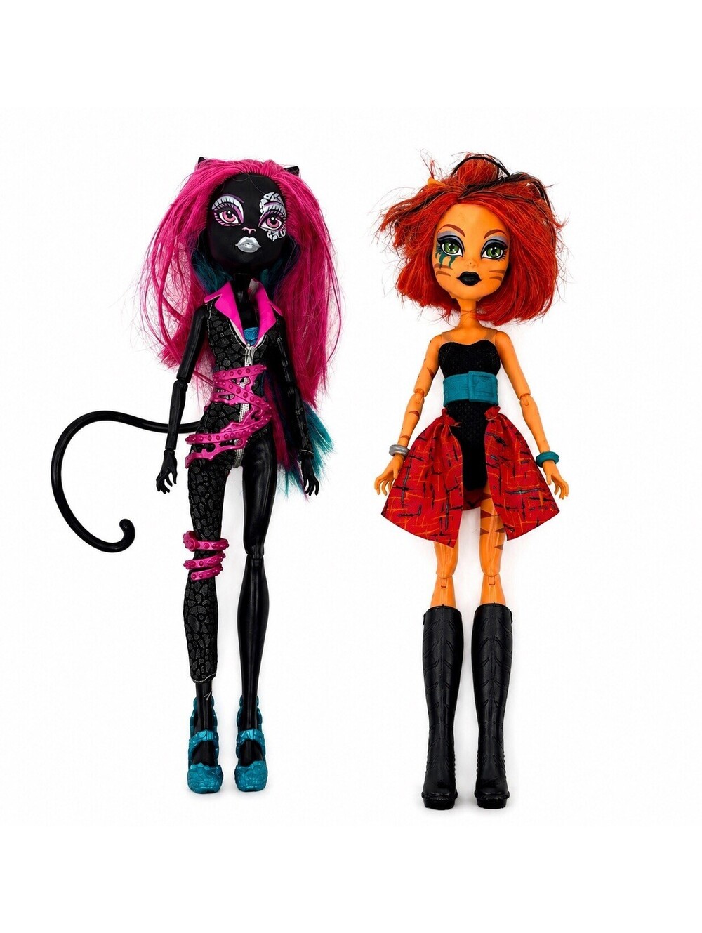 Monster High Fierce Rockers Toralei Stripe & Catty Noir Doll Set Mattel 2015